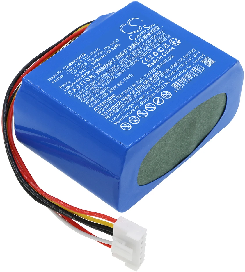 Cameron Sino Technology Robomow RK1000 RK1000 Pro RK2000 725-14826 18,5 V 3200 mAh ličio jonų akumuliatorius Robomow RK1000 RK1000 Pro RK2000 vejapjovėms