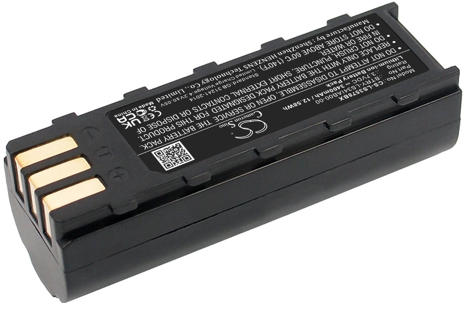 Akumuliatorius Cameron Sino Technology Skaitytuvo baterija SYMBOL 21-62606-01, BTRY-LS34IAB00-00 3.7V 3400mAh, skirta DS3478, DS3578, DSS3478, LS3478, LS3578, XS3478