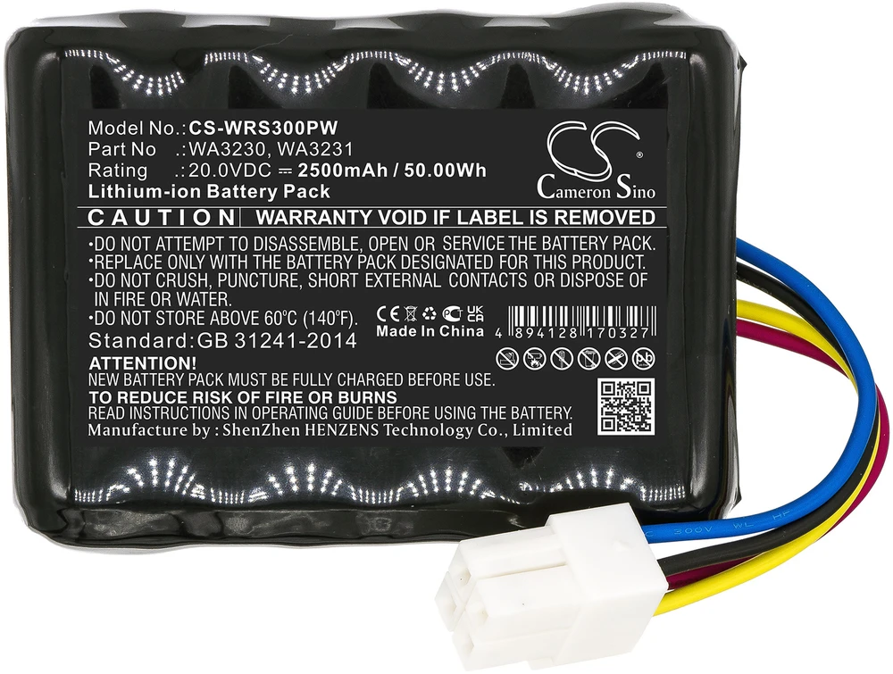 Whitenergy Cameron Sino Technology Vorx WA3230 Landroid vejapjovei S300 2018 WR105SI 20V 2500mAh Li-Ion akumuliatorius