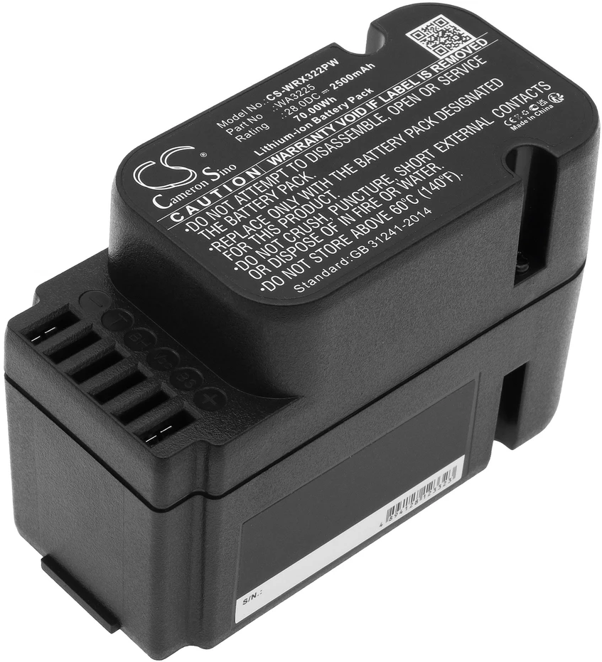 Cameron Sino Technology Worx Landroid robotas vejapjovės WG790E.1 / WG791E.1 / WG798E 28V 2500mAh baterija WA3225 WA3565