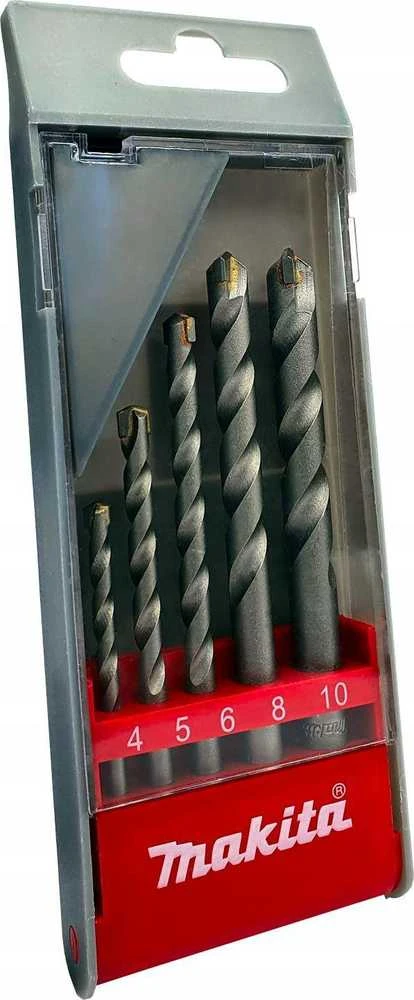 Grąžtas Makita Grąžtų mūrui komplektas(4x70mm; 5x85mm; 6x100mm; 8x110mm, 10x110) D-05175