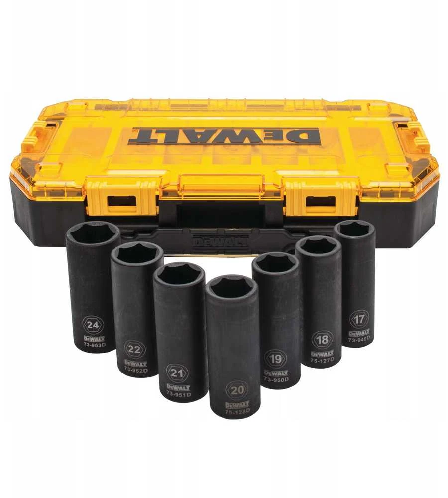 DEWALT smūginių sukimo galvučių komplektas 1/2" 7vnt.