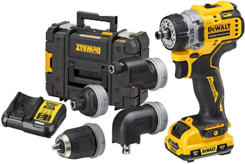 Suktuvas-gręžtuvas DeWalt DCD703L2T-QW; 12 V; 2x3,0 Ah akum.