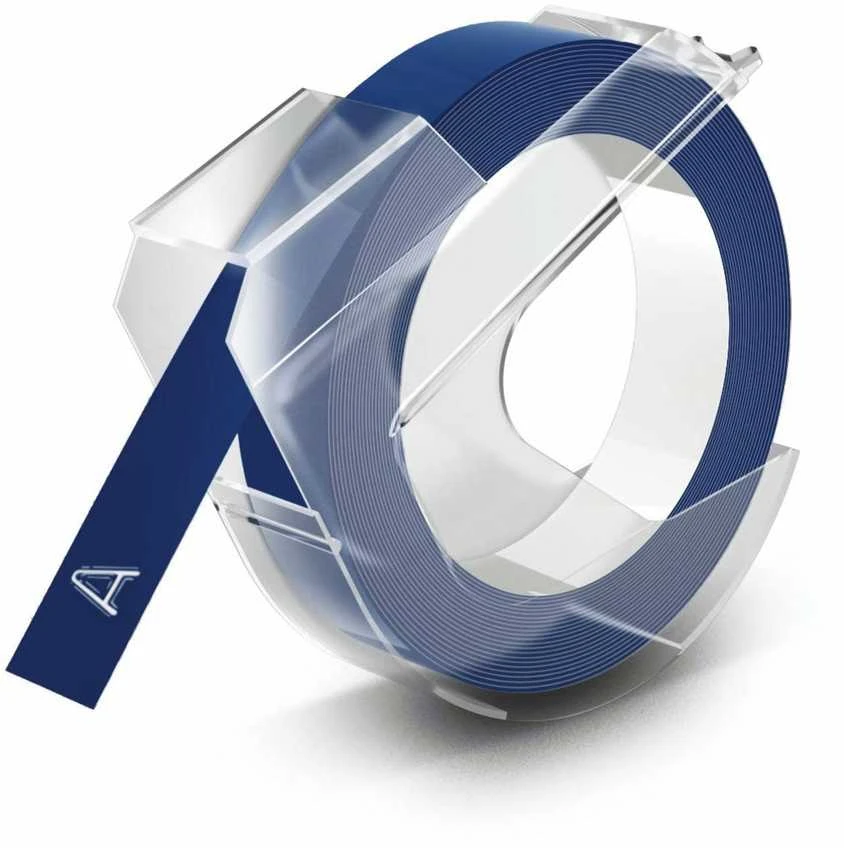 Juostelė DYMO, 9x3mm, plastikinė Balta/Mėlyna
