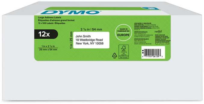 DYMO Etiketės 25 x 54mm / Rinkinys (2177563) - 12 vnt.