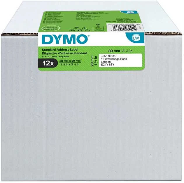 DYMO Etiketės 28 x 89mm / Rinkinys (2093091) - 12 vnt.