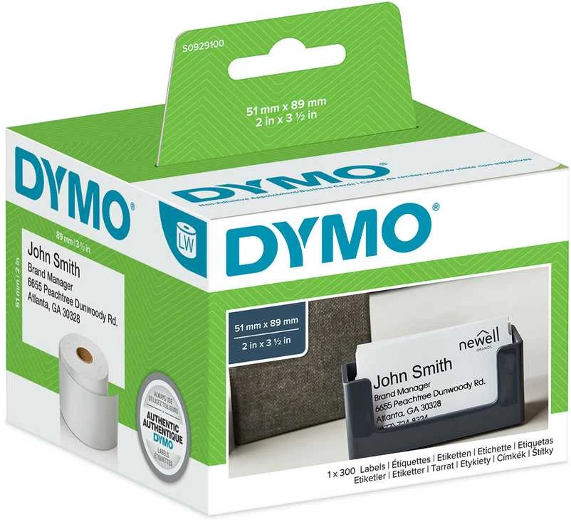 DYMO LW - Appointment / Name Badge Cards - 51 x 89 mm - S0929100 Balta Nelipni spausdintuvo etiketė