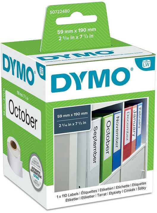DYMO LabelWriter baltas padavimo etiketės, 59x190 mm, 1 pakuotė (110 vnt) S0722480