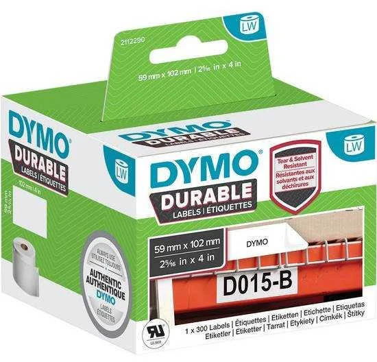 DYMO Ilgalaikės pramoninės Etiketės 59 x 102mm / (1933088/2112290)