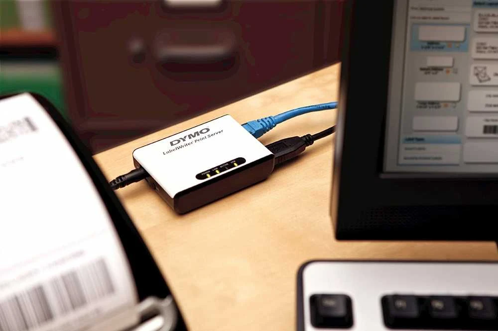 DYMO LabelWriter Print Server spausdinimo serveris Eterneto LAN