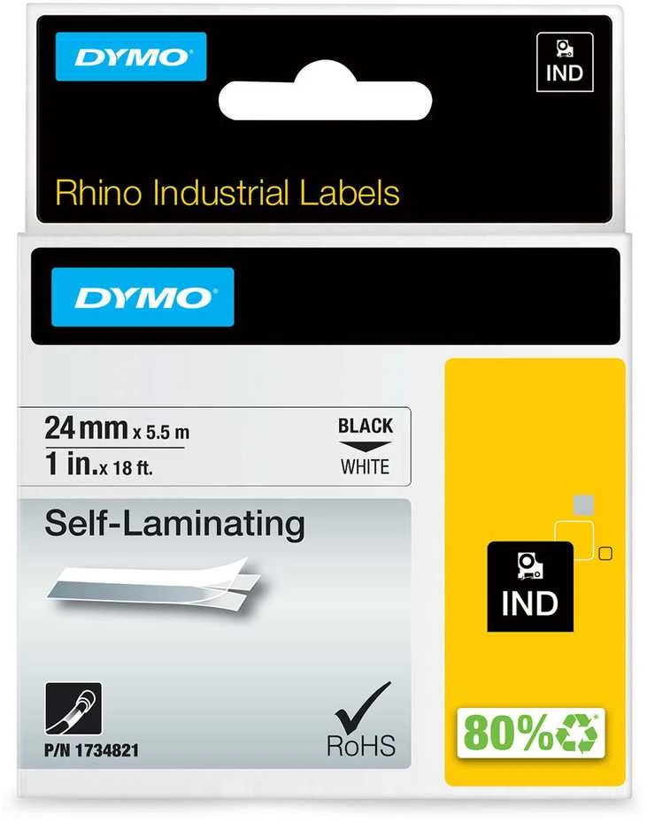 DYMO 24mm RHINO Self-Laminating Vinyl tape spausdintuvo juostelė