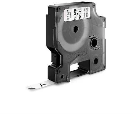 DYMO S0720680 D1 Juostelė 9mm x 7m (balta / juodas šifras)