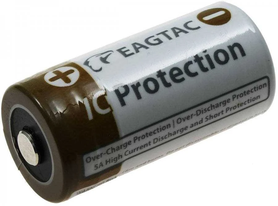 Eagletac EagleTag 16340 3,7 V 750 mAh ličio jonų baterija - tinka naudoti vietoje CR123A, DL123A, EL123A, CR17345, CR17350, K123LA