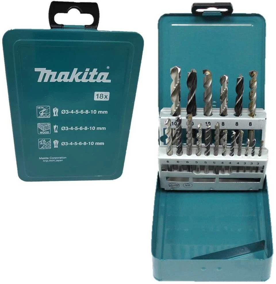 Grąžtas Grąžtų komplektas Makita D-46202; 18 vnt.
