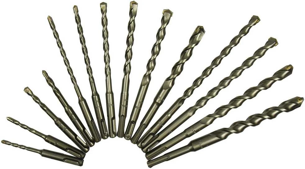 Grąžtas 14 dalių grąžtų rinkinys Makita D-71956; SDS-Plus
