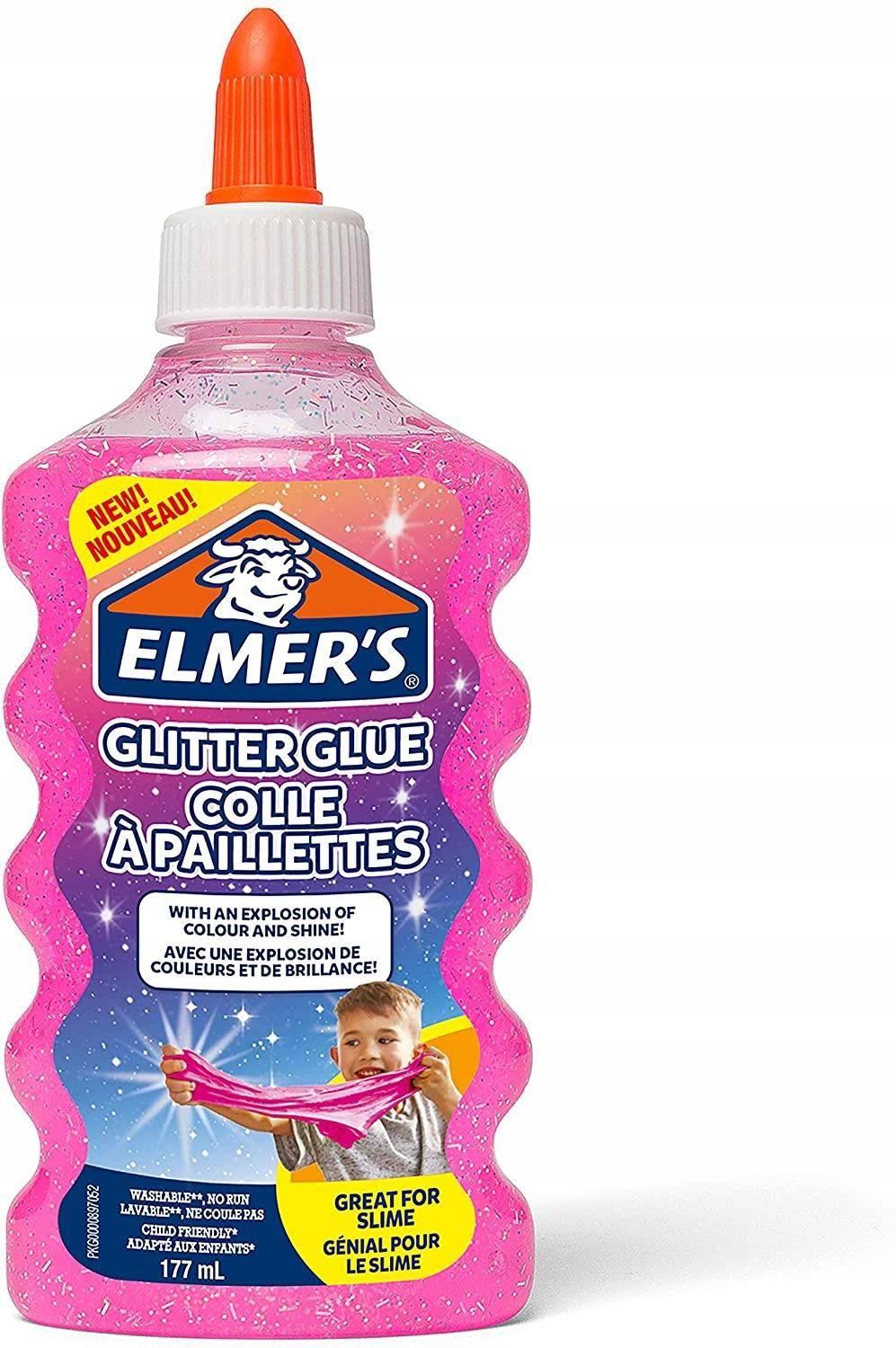 Elmer's Glitter Glue blizgantys klijai rožinė