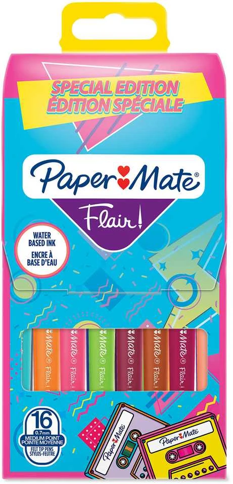 Flomasteriai Papermate Flair Retro Mix | galiukas medium (0,7 mm) | 16 vnt. - 2180625