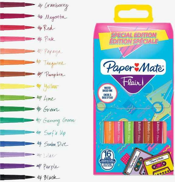 Flomasteriai Papermate Flair Retro Mix | galiukas medium (0,7 mm) | 16 vnt. - 2180625