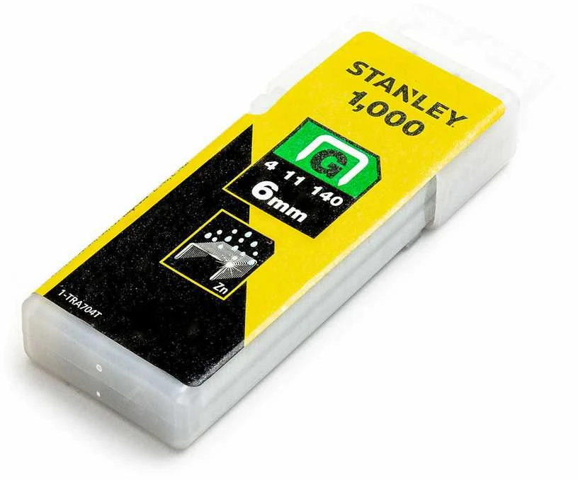 140 G tipo kabės „STANLEY" 1000 vnt. 6 mm