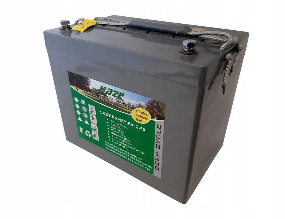 Mpl Power Gelinis akumuliatorius HAZE HZY EV 12V 80Ah - nereikalaujantis priežiūros