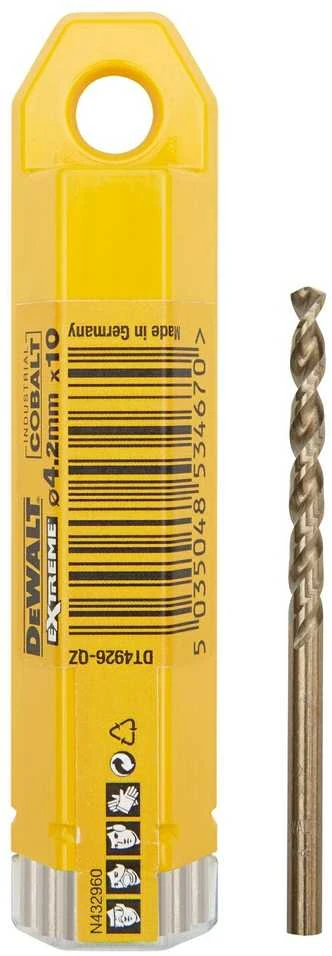 Grąžtas DEWALT grąžtai KOBALTOWE DO METALU 4,2mm 10vnt.