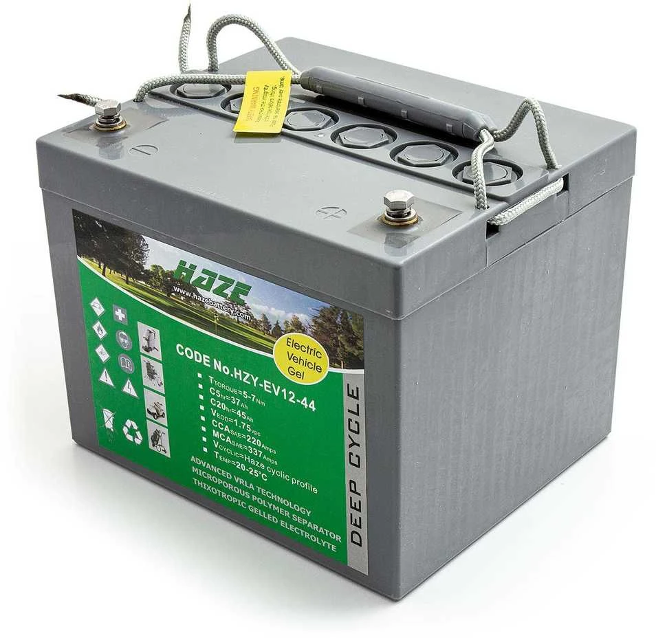 Mpl Power HAZE 12V 44Ah gelio akumuliatorius, skirtas neįgaliųjų vežimėliams Invacare, Levo, Meyra Orthopaedics, Mobilis, Pride, Quickie, Shoprider, Trendmobil