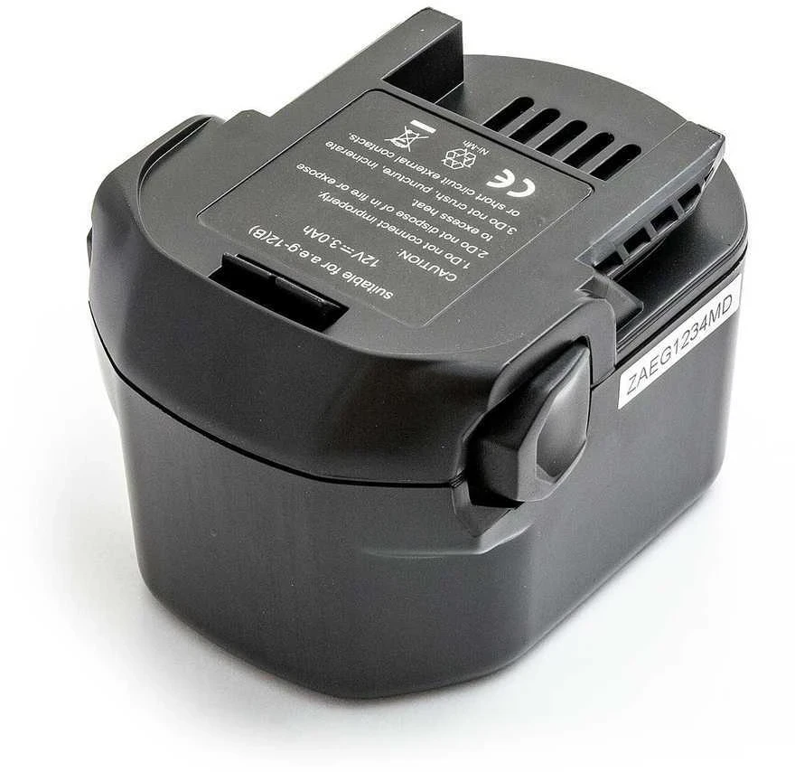 Hi Power AEG 4932352532, 4932399696, 4932399697, 4932399698 12V 3,0Ah NiMH akumuliatorius, skirtas elektriniams įrankiams BS 12 G, BS 12X-R, BSB 12 G, BSB 12 STX-R, BSS 12 RW