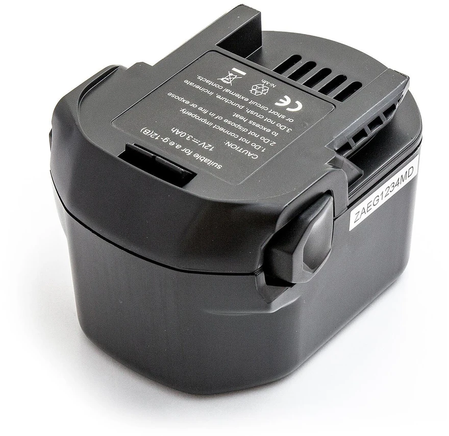 Hi Power AEG 4932352532, 4932399696, 4932399697, 4932399698 12V 3,0Ah NiMH akumuliatorius, skirtas elektriniams įrankiams BS 12 G, BS 12X-R, BSB 12 G, BSB 12 STX-R, BSS 12 RW