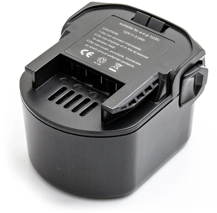 Hi Power AEG 4932352532, 4932399696, 4932399697, 4932399698 12V 3,0Ah NiMH akumuliatorius, skirtas elektriniams įrankiams BS 12 G, BS 12X-R, BSB 12 G, BSB 12 STX-R, BSS 12 RW
