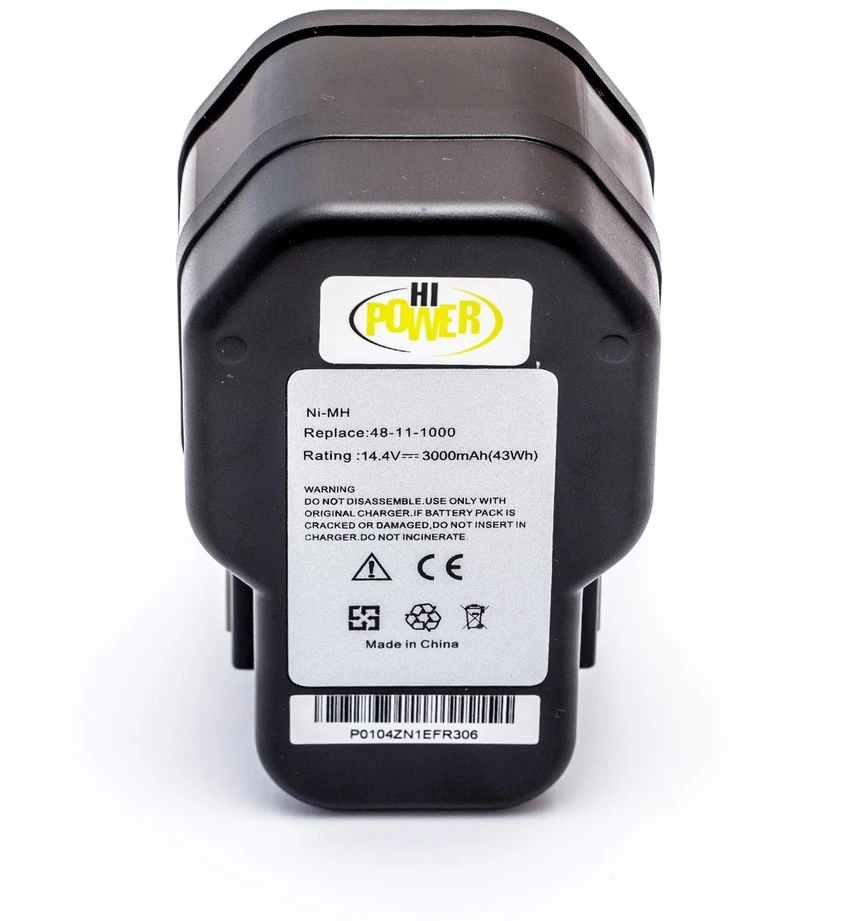 Hi Power AEG 4932399413, System 3000 B14.4, BXL14.4, BXS14.4 14.4V 3.0Ah NiMH Akumuliatorius, skirtas elektriniams įrankiams BBM 14 STX, BBS 14 X, BDSE 14 STX, BSB 14 STX, SB2E 14 STX