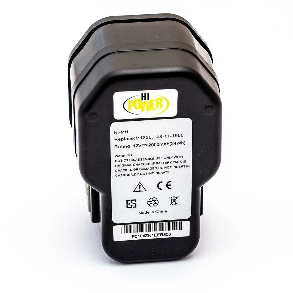 Hi Power AEG Akumuliatorius 4932367904, 4932376508, BPS3000 B12, BX12, BXS12, BXL12 12V 2.0Ah NiMH, skirtas AEG elektriniams įrankiams