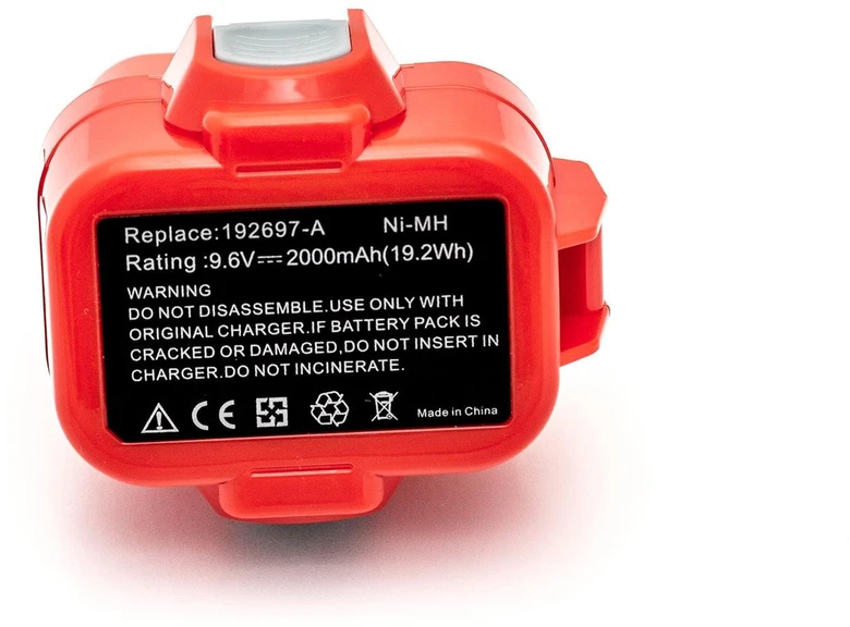 Hi Power Makita 193099-3, 193156-7, 9120, 9133, 9134, 9135, PA09 9.6V 2.0Ah NiMH Akumuliatorius, skirtas Makita 6000 serijos elektriniams įrankiams: 6207D, 6207DWDE, 6222D, 6226D, 6226DWBE, 6260D