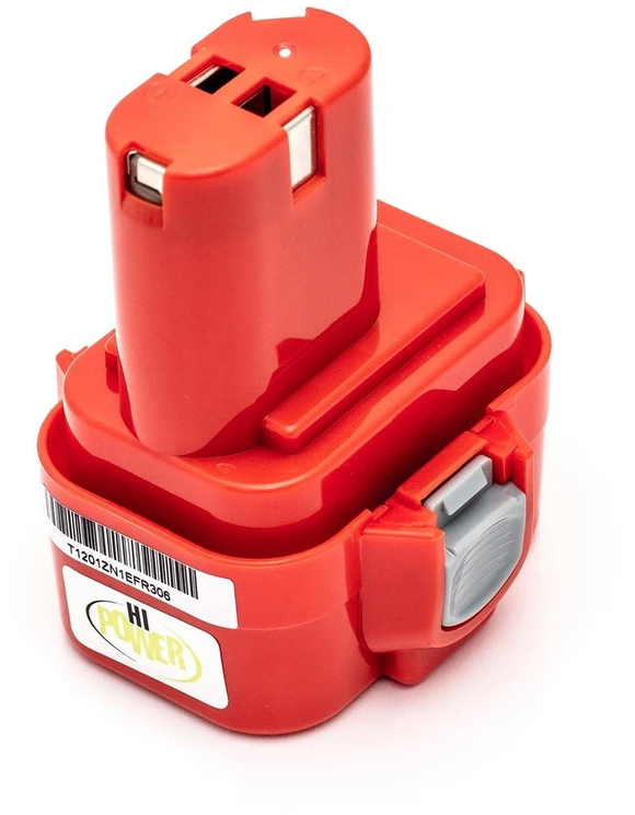 Hi Power Makita 193099-3, 193156-7, 9120, 9133, 9134, 9135, PA09 9.6V 2.0Ah NiMH Akumuliatorius, skirtas Makita 6000 serijos elektriniams įrankiams: 6207D, 6207DWDE, 6222D, 6226D, 6226DWBE, 6260D