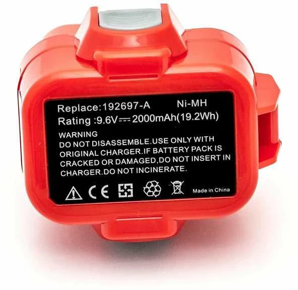 Hi Power Makita 193099-3, 193156-7, 9120, 9133, 9134, 9135, PA09 9.6V 2.0Ah NiMH Akumuliatorius, skirtas Makita 6000 serijos elektriniams įrankiams: 6207D, 6207DWDE, 6222D, 6226D, 6226DWBE, 6260D