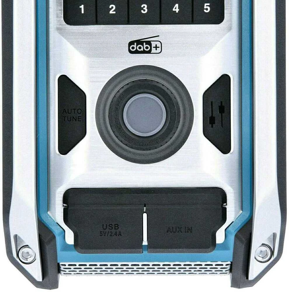 Makita DMR115 Radijas, CXT (12V Max (10,8V) / LXT (18V) baterijos, Žemųjų dažnių garsiakalbis, Bluetooth ir USB, DAB/DAB+