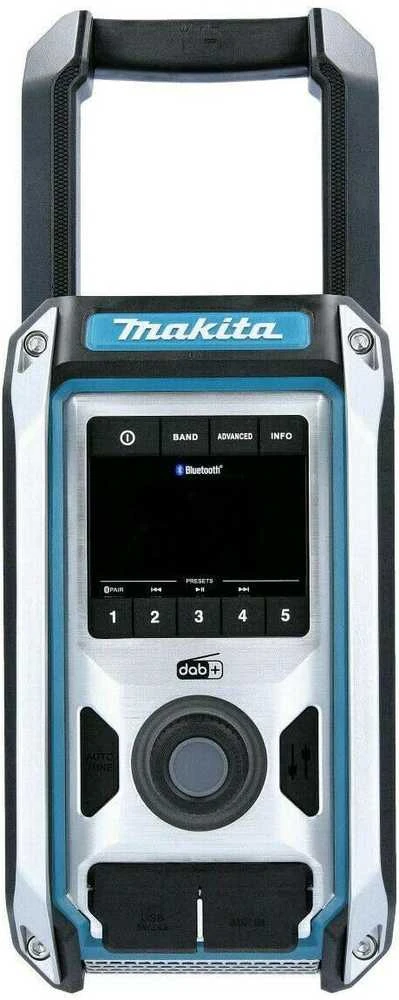 Makita DMR115 Radijas, CXT (12V Max (10,8V) / LXT (18V) baterijos, Žemųjų dažnių garsiakalbis, Bluetooth ir USB, DAB/DAB+