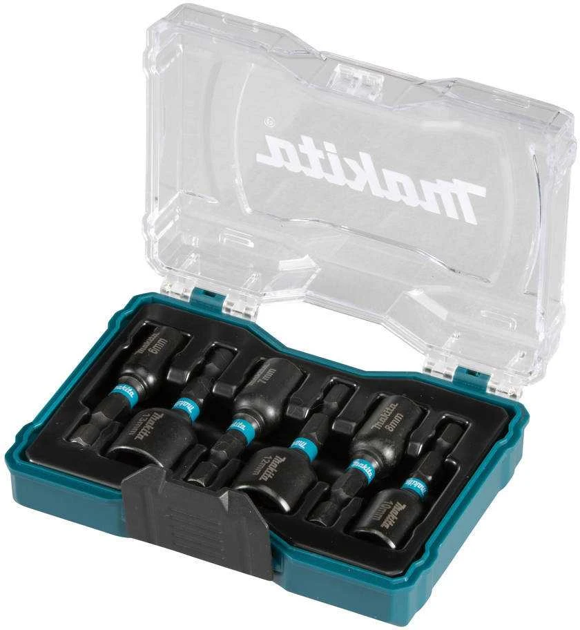 Makita IMPACT Juodas komplektas 6vnt. 1/4"(6, 7, 8, 9, 10, 12 ja 13 mm) E-15768