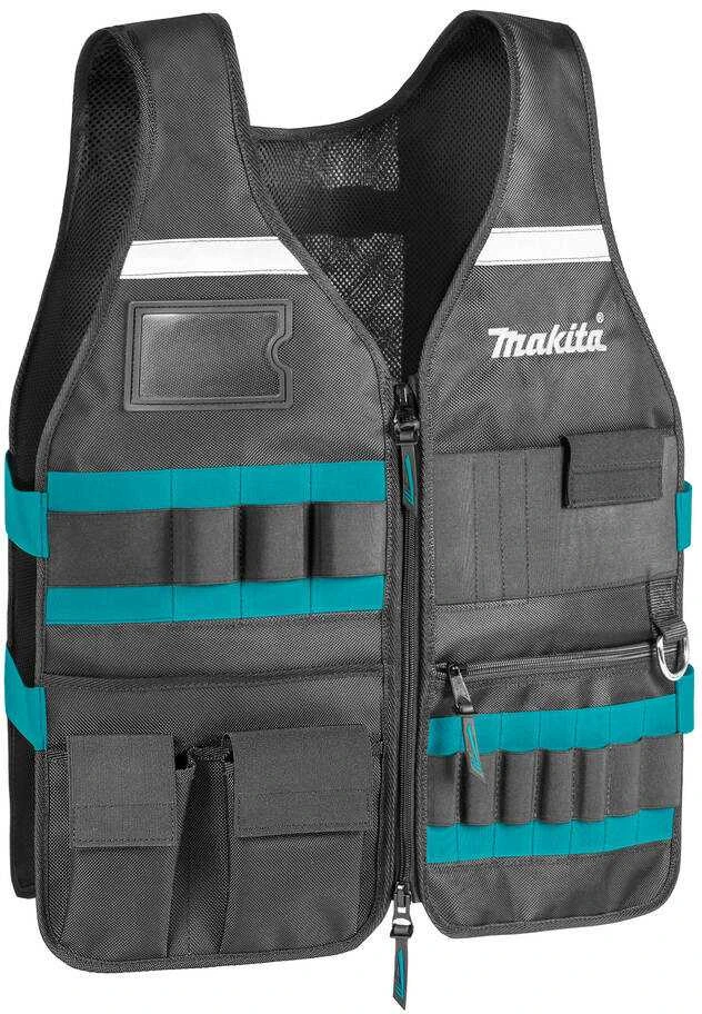 Makita Darbinė liemenė su reguliuojamais skyriais įrankiams. E-15609