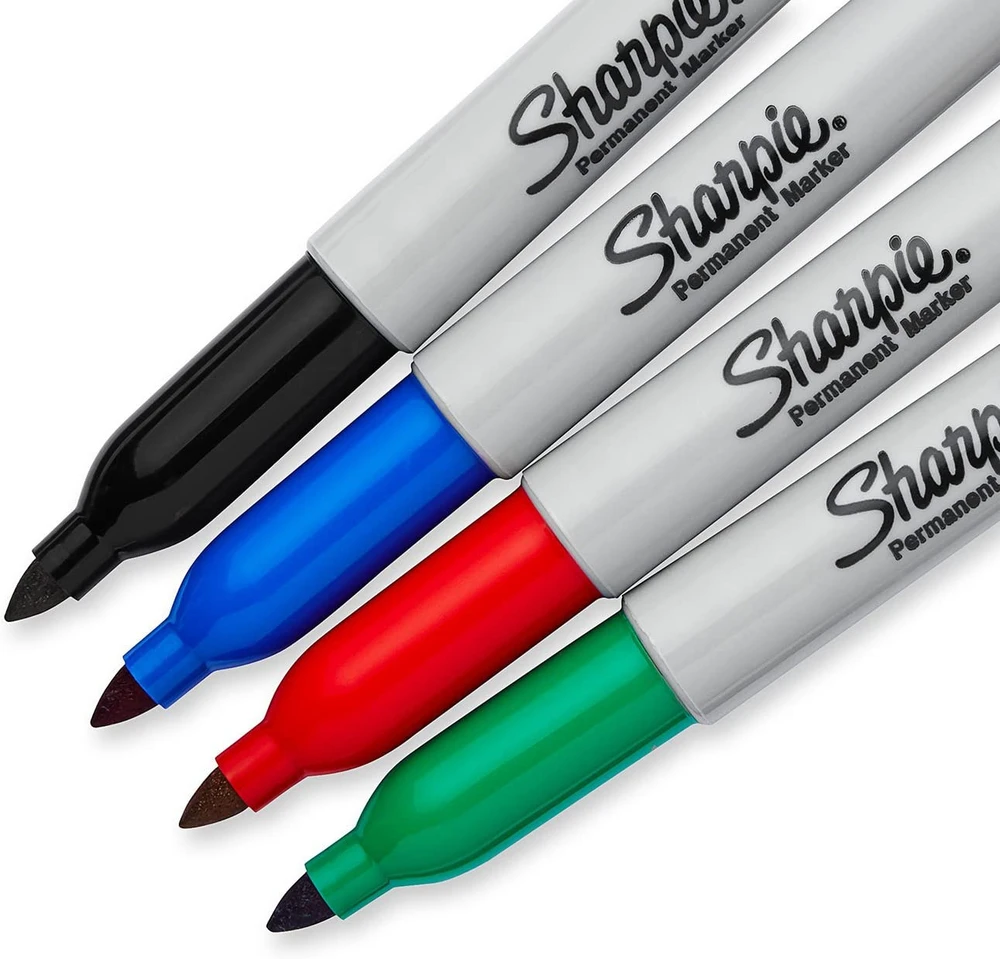 Markeriai Sharpie Fine 4 vnt (juodas, mėlynas, raudonas, žalias) - 1985858