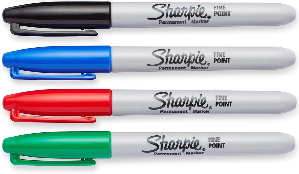 Markeriai Sharpie Fine 4 vnt (juodas, mėlynas, raudonas, žalias) - 1985858
