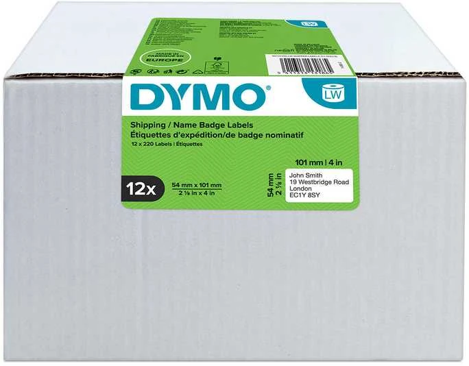 LabelWriter“ Pristatymo / pavadinimo žymos, 101x54 mm, 12 pakuočių (2640 vnt.) DYMO / S0722420