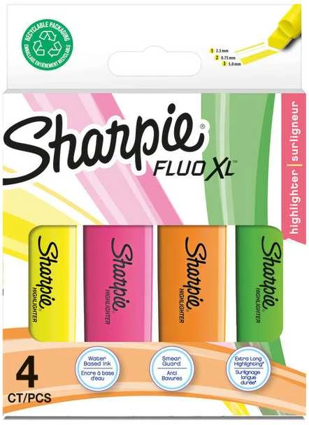 Sharpie Fluo XL fluorescencinių markeių rinkinys, 4 vnt.