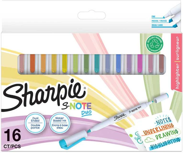 Markerių rinkinys Sharpie S-note DUO Mix 16 vnt. - 2182115