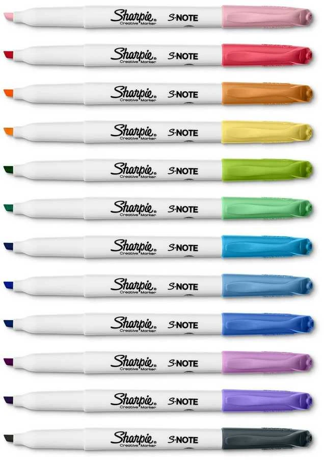 Markerių rinkinys Sharpie S-note Mix 12 vnt. - 2138233
