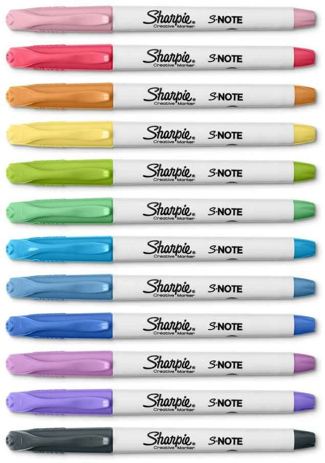 Markerių rinkinys Sharpie S-note Mix 12 vnt. - 2138233