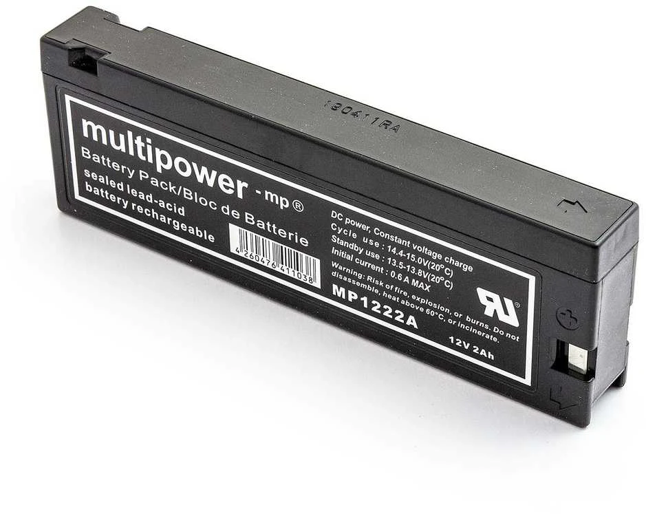 Multipower MP1222A 12V 2,0Ah akumuliatorius, skirtas VW-VBM7E, VW-VBM10E, LC-SA123R3BG, VW-VB30, PV-BP88A, FORBATT FB1233