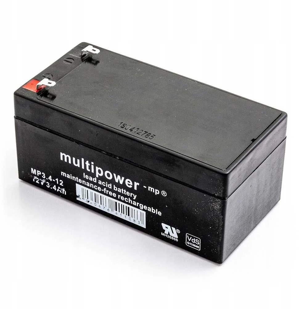 SSB Multipower MP3.4-12 12V 3,4Ah Vds AGM Akumuliatorius nereikalaujantis priežiūros