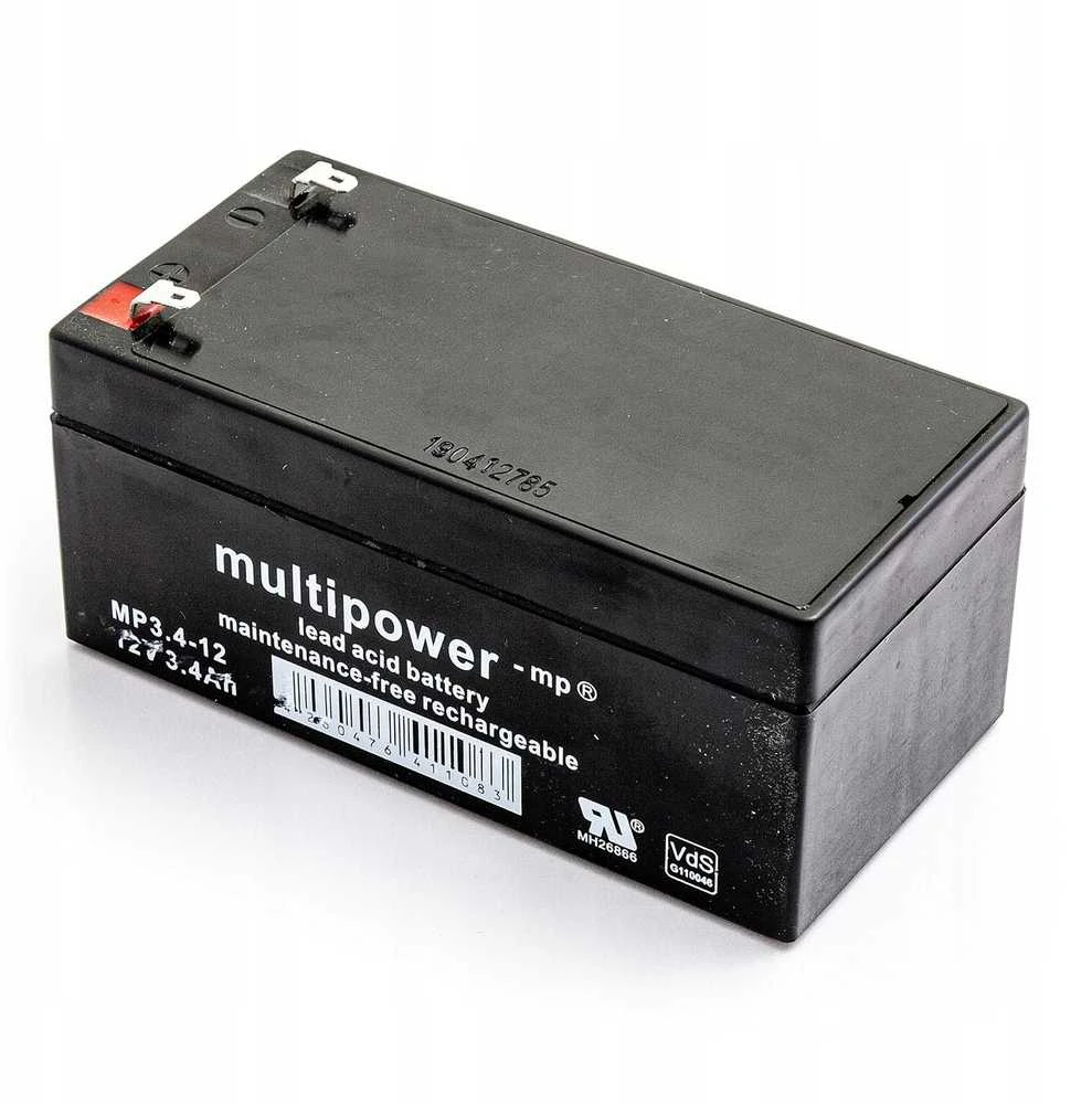 SSB Multipower MP3.4-12 12V 3,4Ah Vds AGM Akumuliatorius nereikalaujantis priežiūros