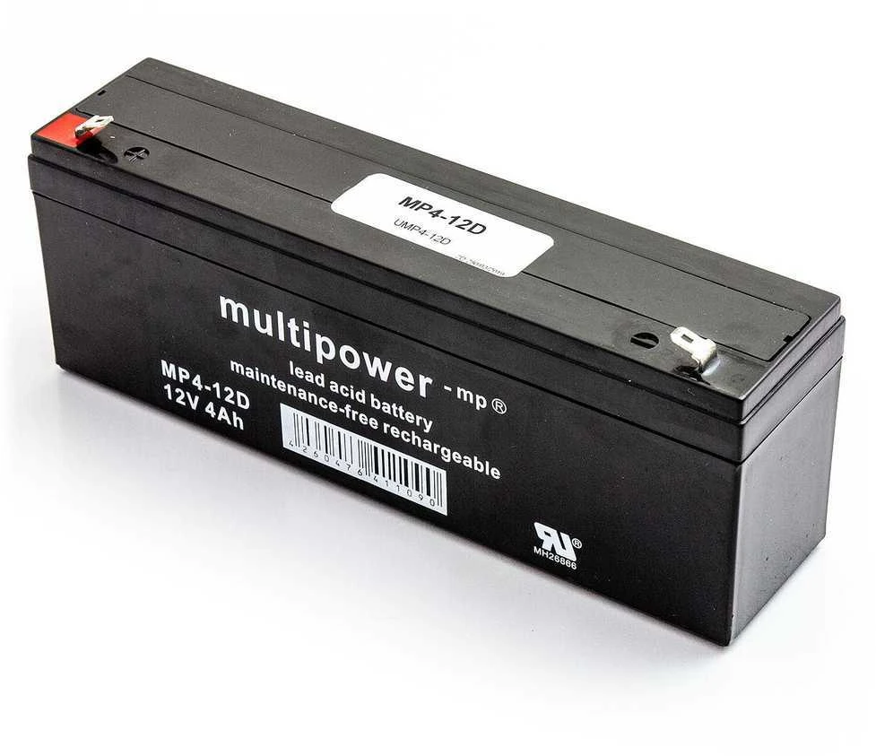Multipower MP4-12D 12 V 4 Ah AGM Akumuliatorius, nereikalaujantis priežiūros