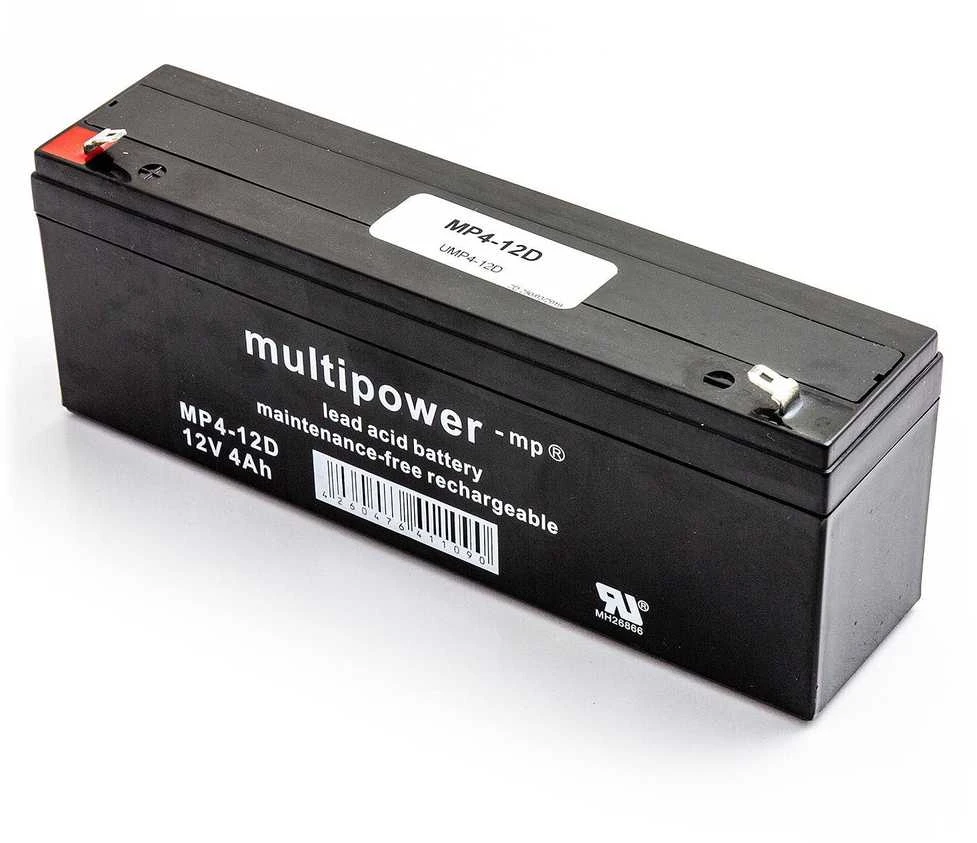Multipower MP4-12D 12 V 4 Ah AGM Akumuliatorius, nereikalaujantis priežiūros